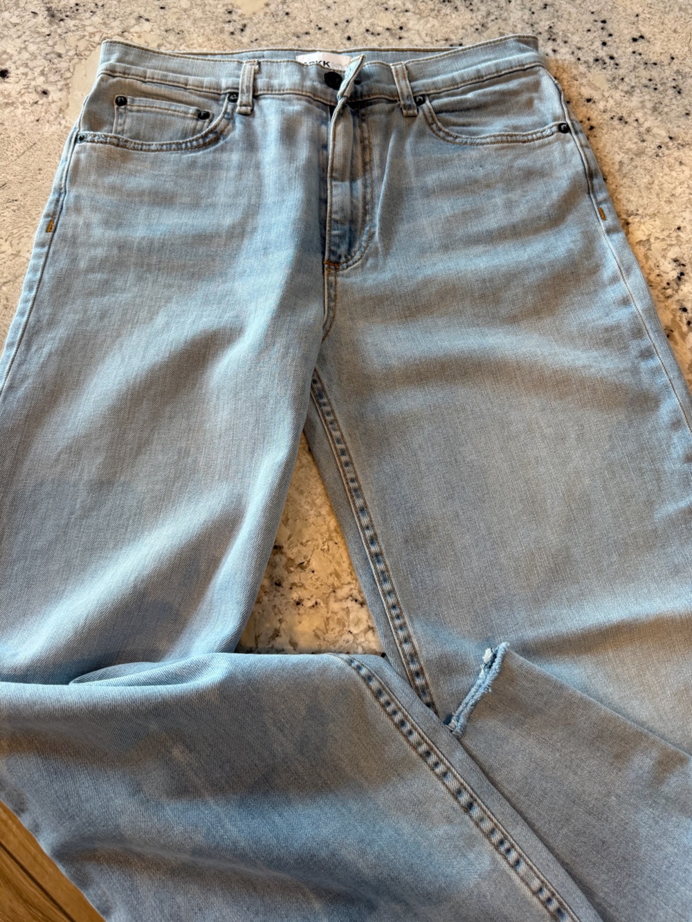 NWOT ASKK NY Zumba Light Blue Wide-Leg Crop 28 - Picture 7 of 11